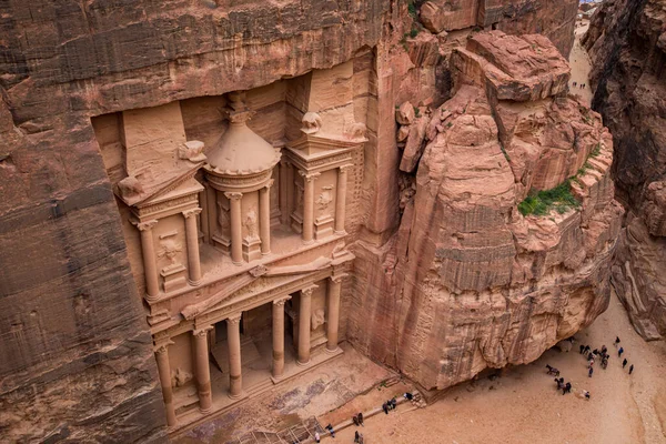 Famous Petra Jordan Ancient Temple City Grand Canyon — Stock Fotó