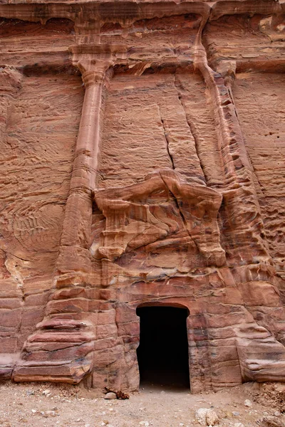 Meşhur Petra Ürdün Büyük Kanyon Şehrinin Antik Tapınağı — Stok fotoğraf