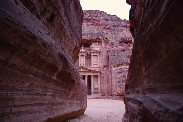 Petra Jordan Maart 2019 Schatkist Khazneh Petra Jordanië — Stockfoto