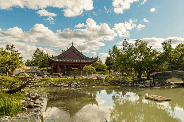 Montreal Canadá Junio 2022 Templo Chino Sección Jardín Chino Jardín — Foto de Stock