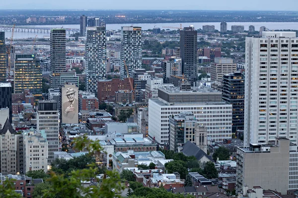 Montreal Canadá Junio 2022 Montreal Skyline Vista Desde Mirador Del — Foto de Stock
