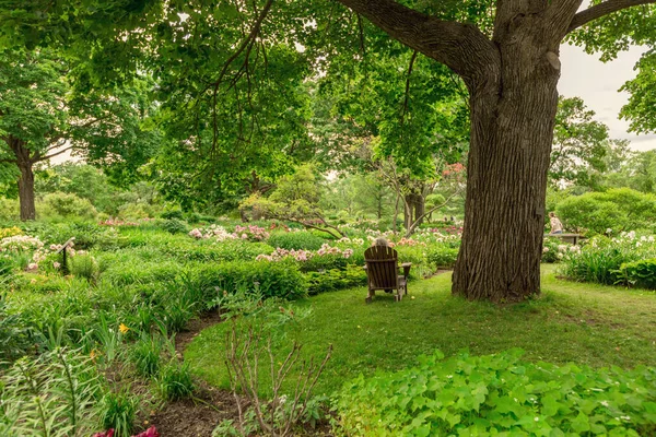 Schöne Landschaft Des Botanischen Gartens Von Montreal Sommerzeit Montreal Quebec — Stockfoto