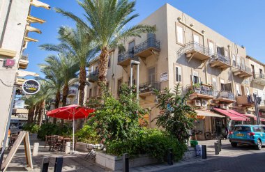 Old town in Haifa, traditional houses in Haifa, Israel