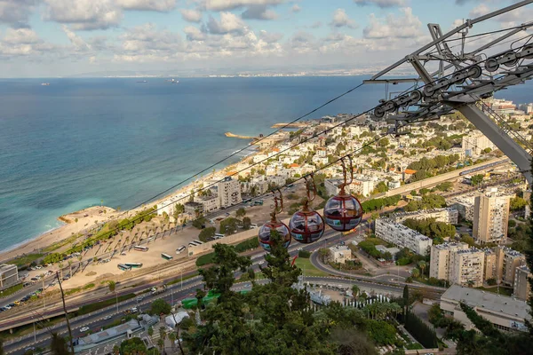 Rakevel Cable Car Haifa Going Top Viewpoint Israel — Stock Photo, Image