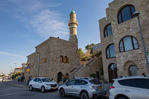 Minarete Mezquita Bahr Tel Aviv Jaffa Israel — Foto de Stock