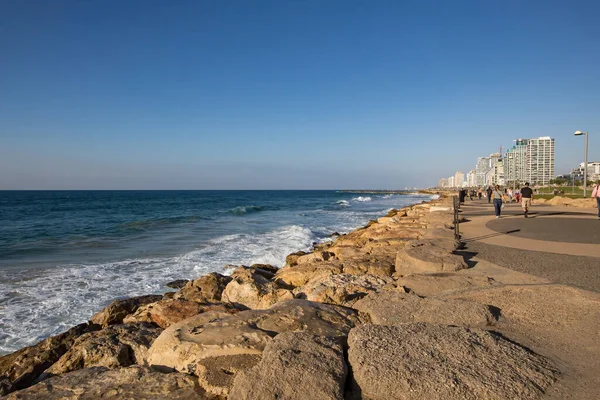 Tel Aviv Seafront Beach Tel Aviv City Israel — Stockfoto