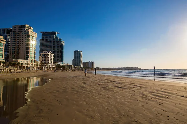 Tel Aviv Seafront Beach Tel Aviv City Israel — Stockfoto