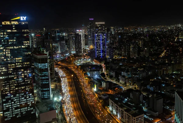 Tel Aviv Israel December 2019 Night View Tel Aviv Town — Fotografia de Stock