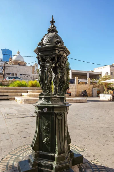 Wallace Fountain Drinking Water Historical Center Paris Square Haifa Israel — Stockfoto