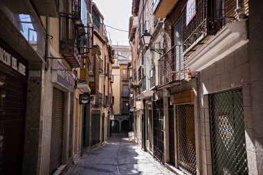 Daytime city, details of stylish old architecture