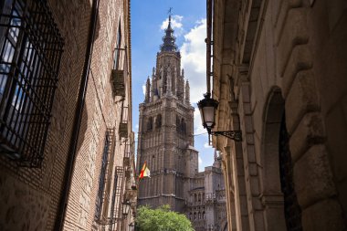 Toledo Katedrali dış görünüş. Santa Iglesia Katedrali Primada de Toledo, İspanya