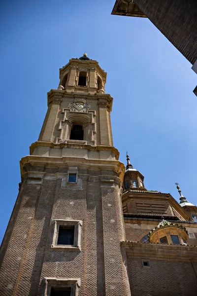 Catedral Basílica Nuestra Señora Del Pilar Día Soleado Iglesia Católica — Foto de Stock