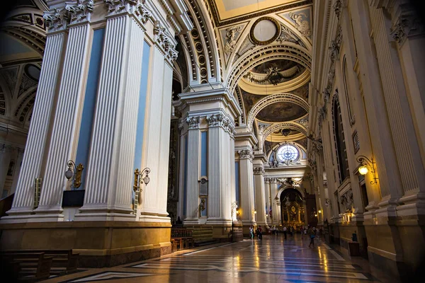 Cathedral Basilica Our Lady Pillar Interior Roman Catholic Church City — Photo