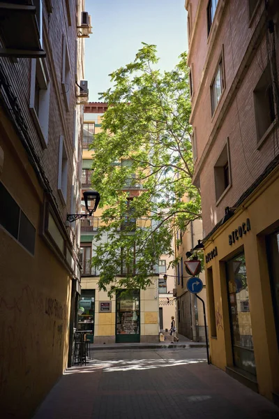 Zaragoza Eski Kasaba Sokak Manzarası Zaragoza Eski Evler Aragon Spanya — Stok fotoğraf