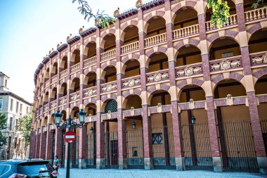 Plaza de Toros de Zaragoza dış görünüm, Aragon, İspanya