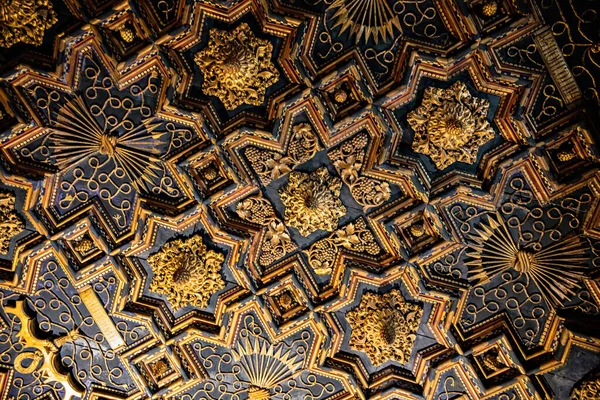 Details Des Dekorativen Musters Bemalte Holzmöbel — Stockfoto