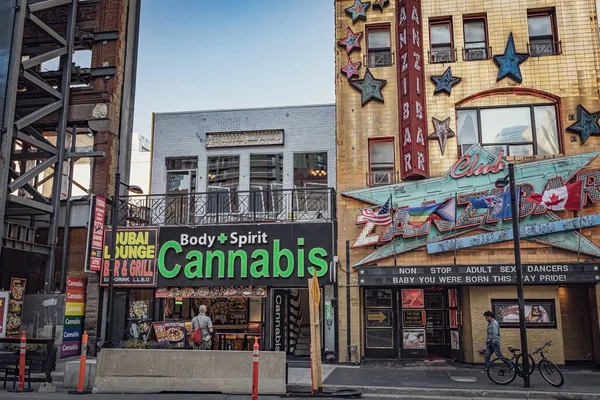 Toronto şehir merkezinde, Kanada 'da esrar dükkanı