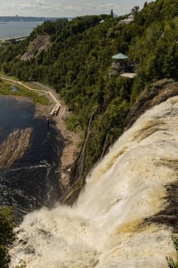 Montmorency Falls beautiful view on sunny day, Quebec, Canada