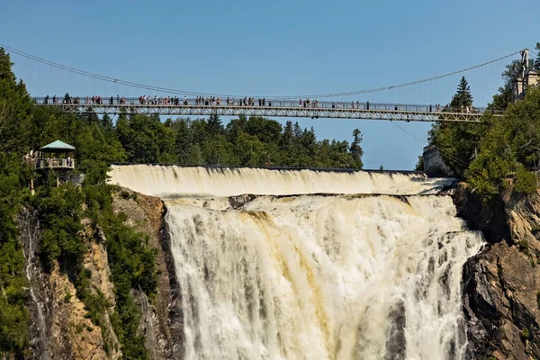 Montmorency Falls Beautiful View Sunny Day Quebec Canada — Stockfoto