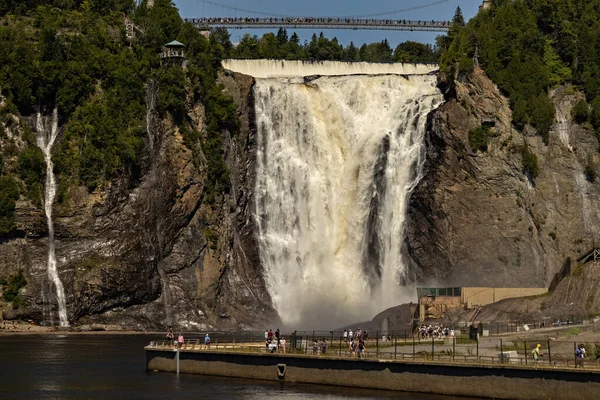 Montmorency Falls Beautiful View Sunny Day Quebec Canada — Stockfoto