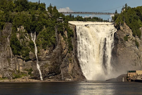 Montmorency Falls Beautiful View Sunny Day Quebec Canada — Photo