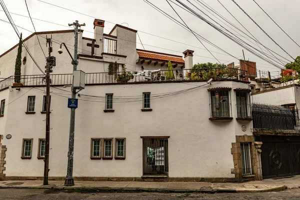 Traditional Houses Coyoacan Neighborhood Mexico City Mexico — Stock Fotó