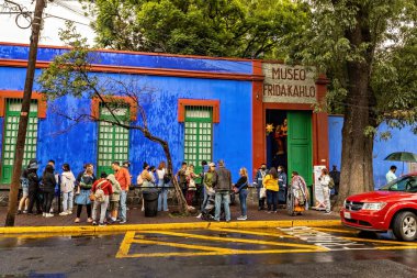 Frida Kahlo House and Museum entrance view, Mexico city, Mexico clipart
