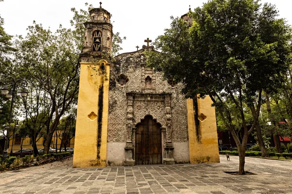 Capilla Conchita Plaza Conchita Built Hernan Cortes 1525 Coyoacan Neighborhood — 스톡 사진