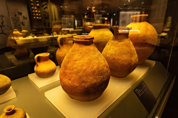 Klei Potten Expositie Het Nationaal Museum Van Oman Muscat — Stockfoto
