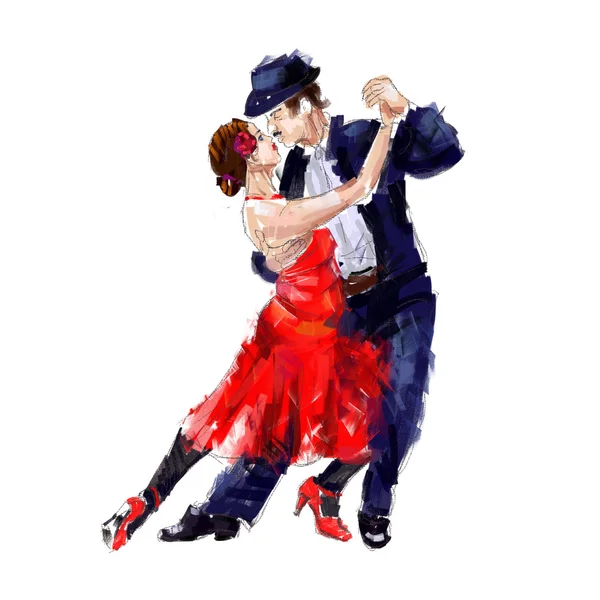 Dançarinos de tango — Fotografia de Stock