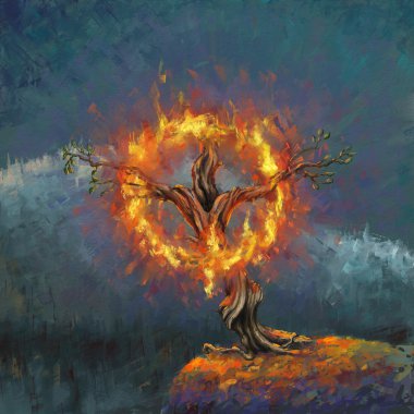 God in the burning bush