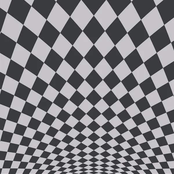一种深灰色和浅灰色的格子图案 图样是扭曲的 似乎弯曲在底部 — 图库矢量图片