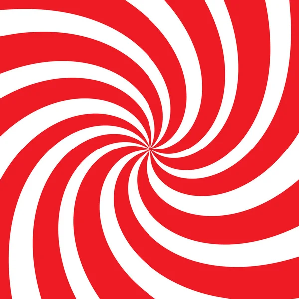 Twisted Red White Radial Lines Visual Vibrating Effect — Stock Vector