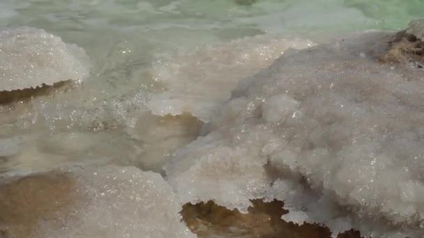 イスラエルの死海の石の結晶 — ストック動画