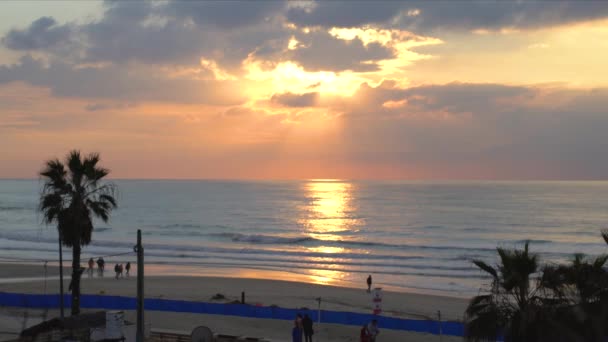 Wideo Zachodu Słońca Izraelu — Wideo stockowe