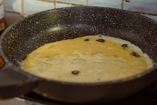 Omelette Oeuf Maison Fraîche Pour Petit Déjeuner — Photo