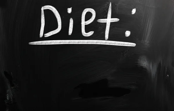 Diet on blackboard — Stock Photo, Image