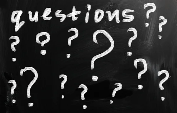 Question written on chalkboard — Stock Photo, Image