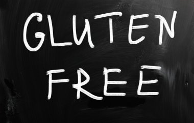 gluten diyet kavram - bir bla Beyaz tebeşir ile el yazısı