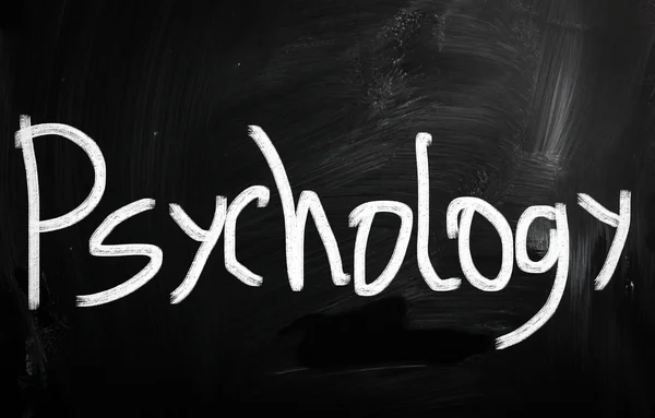 "Psychologia" ręcznie z białą kredą na tablicy — Zdjęcie stockowe