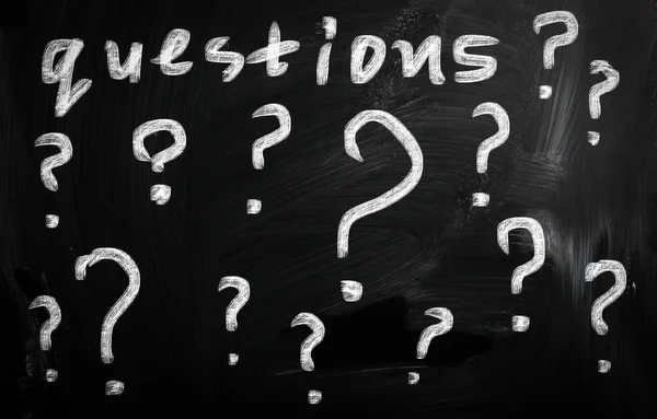 Question written on chalkboard — Stock Photo, Image