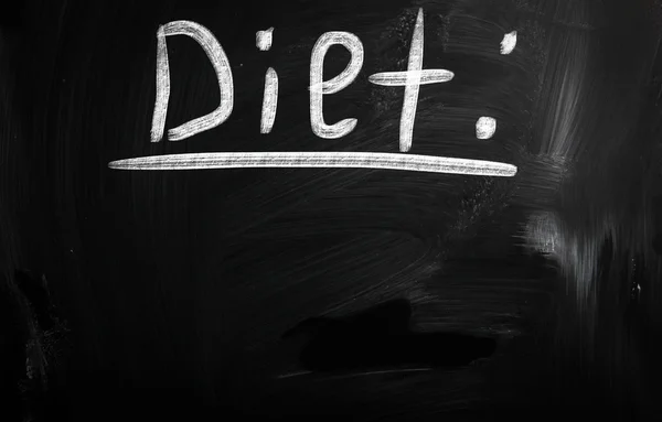 Diet on blackboard — Stock Photo, Image