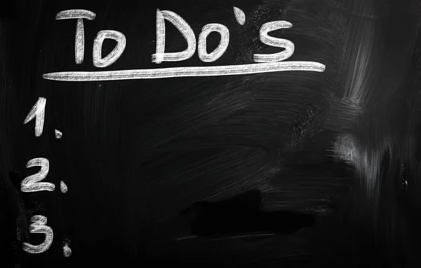 Black chalkboard image with empty to do list — Stock Photo, Image