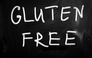 gluten diyet kavram - bir bla Beyaz tebeşir ile el yazısı