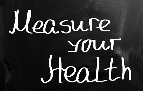 Gezondheid concept handgeschreven met krijt op een schoolbord — Stockfoto