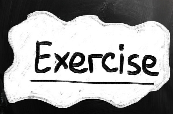 Health concept handwritten with chalk on a blackboard