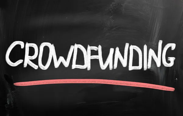 Концепція crowdfunding — стокове фото