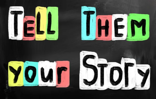 Conta-lhes a tua história. — Fotografia de Stock