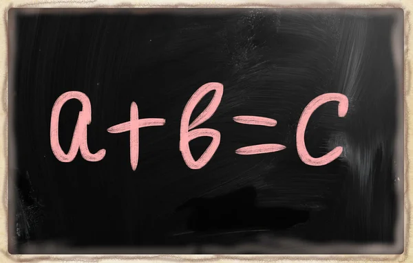 Text handwritten with chalk on a blackboard — Stock Photo, Image