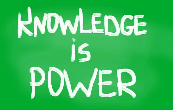 A tudás hatalom. — Stock Fotó
